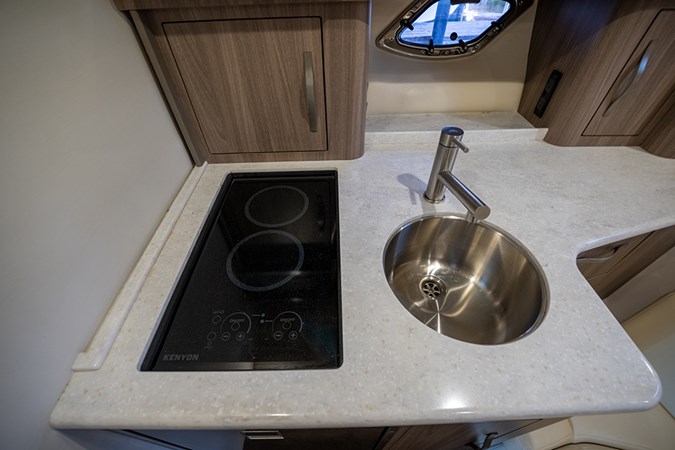 Kenyon 2-burner cooktop and galley sink