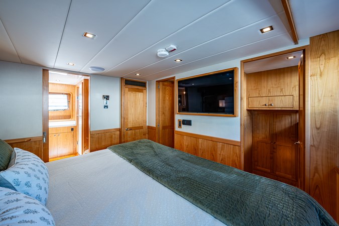 Master Stateroom Looking Forward with Walk In Closet To The Right