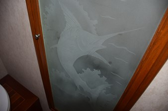 Etched glass shower door