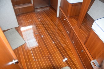 Teak and holly cabin sole