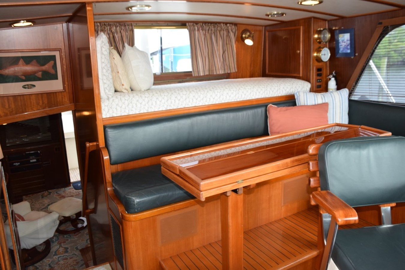 Settee with watch berth above