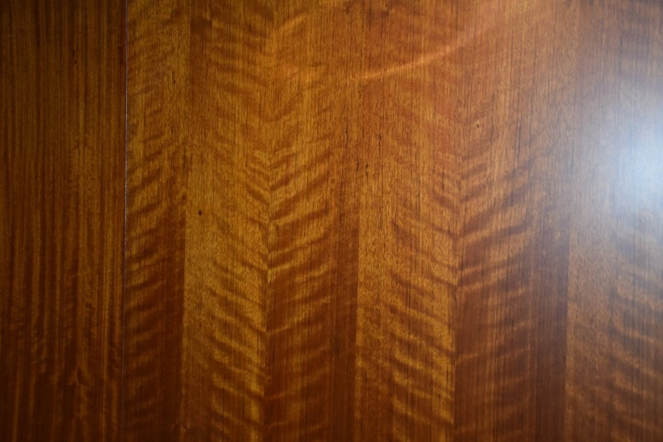 Some of the feather teak panelling