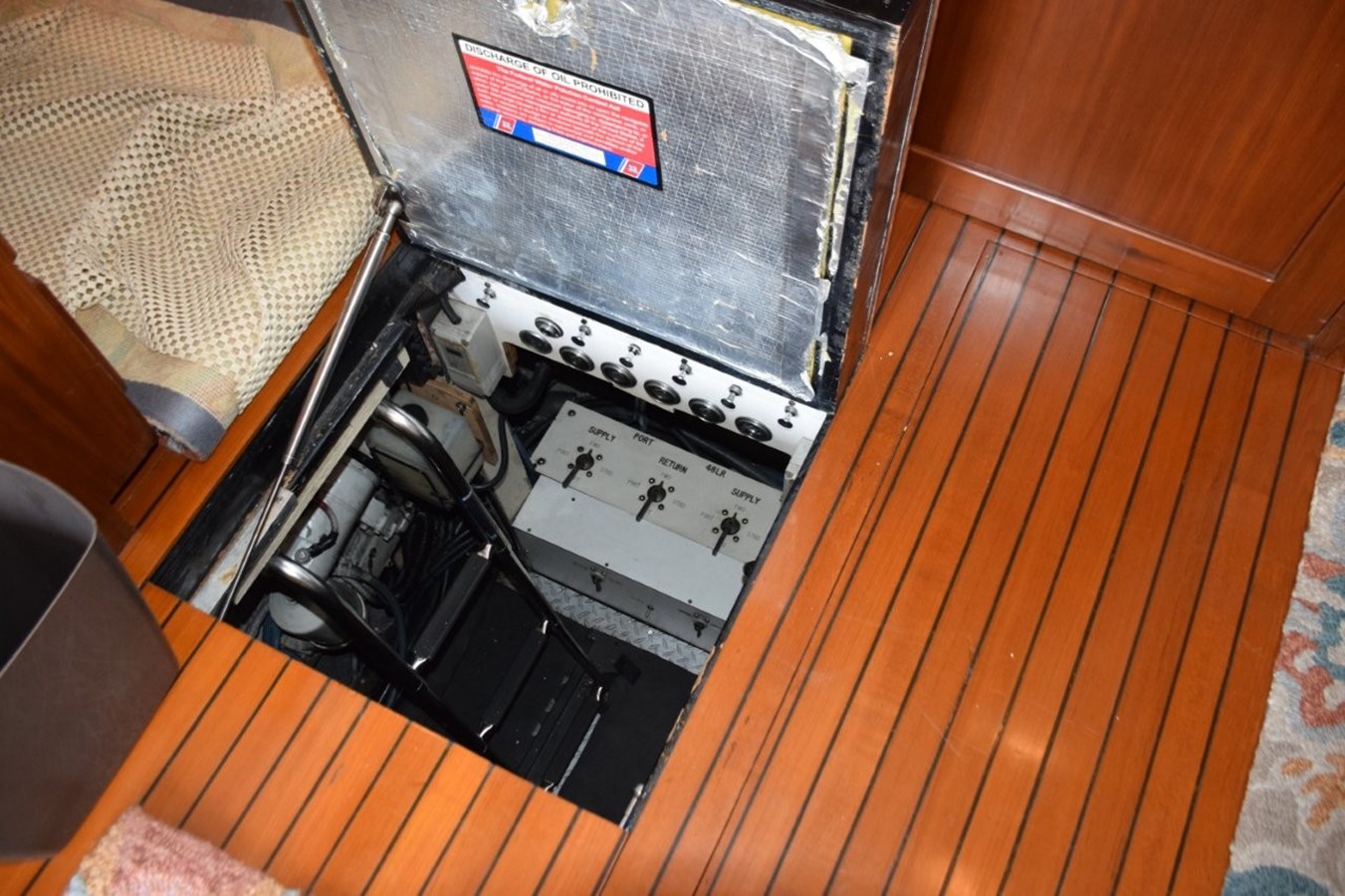 Entry hatch to engine room