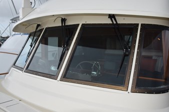 Pilothouse windows with wipers and washers