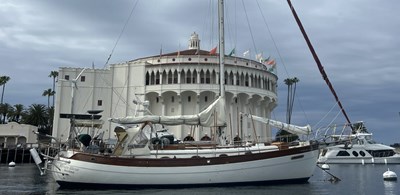 HEURE BLEUE 59 At anchor Catalina Island