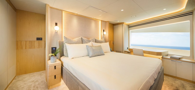 Horizon FD80 Hull 19 Master Stateroom. 