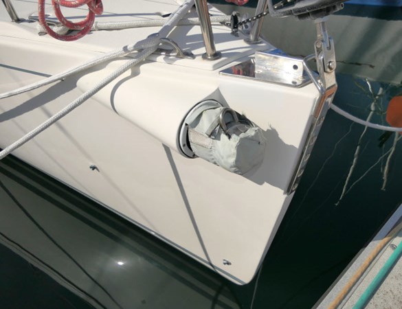 Dockside Bow Sprit Stowed