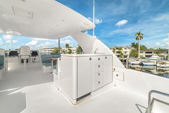 Boat deck sink and fridge
