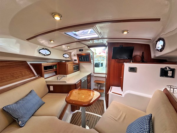 REVERIE, 2016 Back Cove 30, Interior Looking Aft to Galley