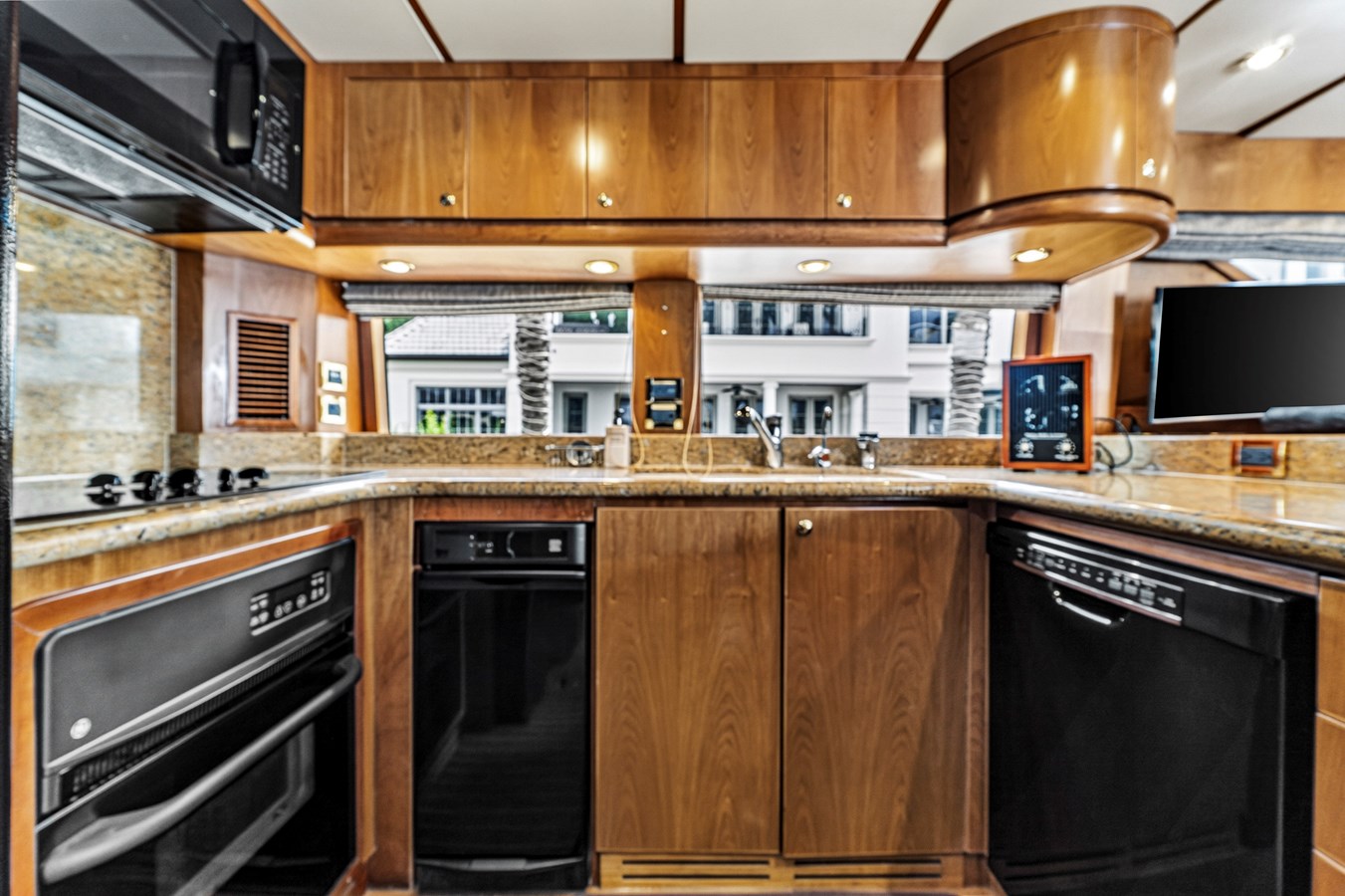 Galley to port