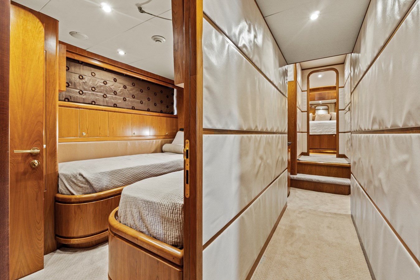 Companionway to port guest cabin