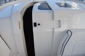 Slide opening, hideaway cabin door