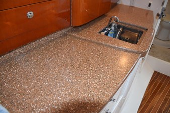 Solid surface galley countertop