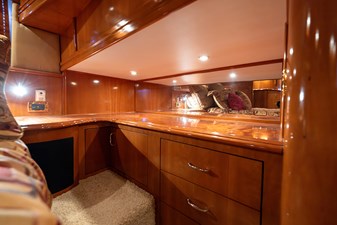 Cabinetry in the master stateroom