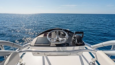 Flybridge Helm Station with Ocean View