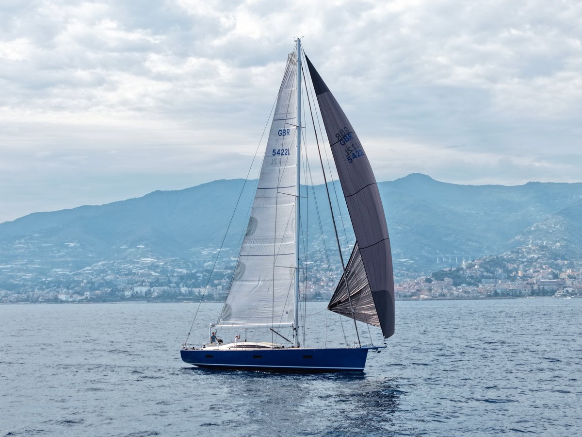 Profile under sail, Italian Riviera