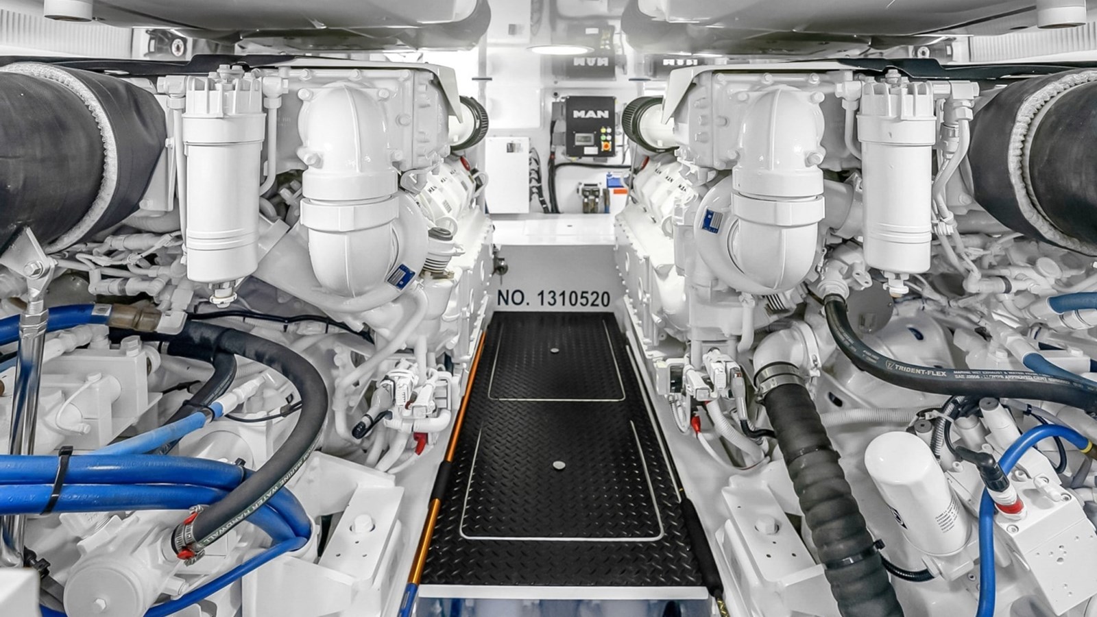 2021 Viking 48 Convertible 'High Impact' Engine Room