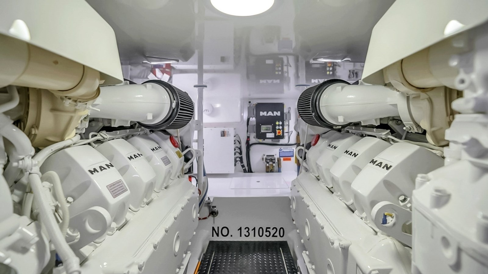 2021 Viking 48 Convertible 'High Impact' Engine Room