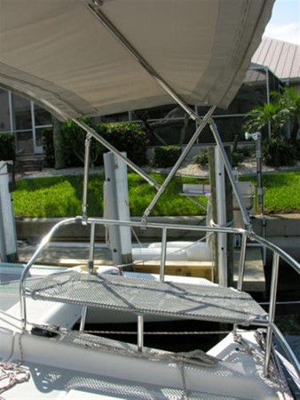 under the bimini top